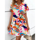 Chic Short Sleeve Button-Up Shirt Dress