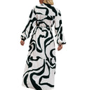 Trendy Women's Graphic Print Shirt Dress