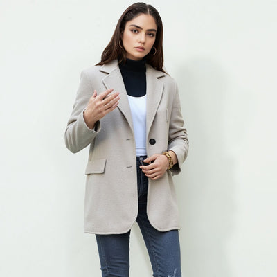 Chic Boucle Blazer Jacket for Women