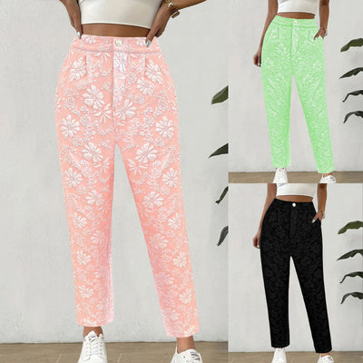 Chic Floral Print Women's Trousers for Effortless Style