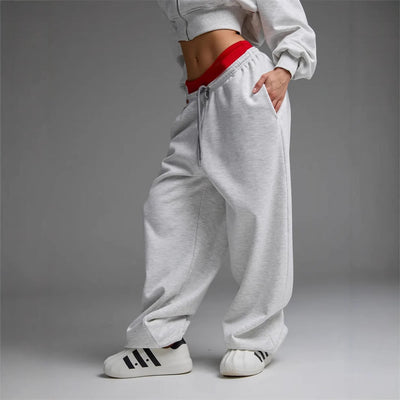 Women's Trendy Baggy Pants with Drawstring Waist
