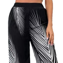 Chic Palazzo Pants with Tropical Palm Design