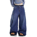 Women's Relaxed Fit Cargo Jeans with Utility Pockets