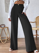 Chic Wide-Leg High-Waisted Women's Trousers