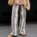 Chic Snake Print Trousers for Women