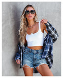 Trendy Women's Distressed Denim Shorts for Summer