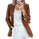 Chic Vertical Stripe Women's Blazer