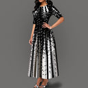 Artistic Splash Print Maxi Dress for Women