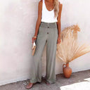 Chic Women's High-Cut Wide-Leg Summer Trousers