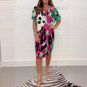 Women's Patterned Jersey Dress for Trendy Style