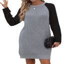 Chic Women's Knit Dress with Unique Sleeve Design