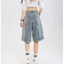 Classic Women's Wide Leg Denim Shorts
