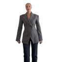 Chic Textured Oversized Women's Blazer