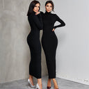 Chic Women's Long Sleeve Turtleneck Dress