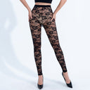 Floral Lace-Trimmed Women's Leggings