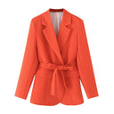 Women's Stylish Blazer Jacket with Belt Detail