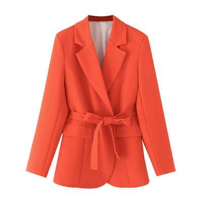 Women's Stylish Blazer Jacket with Belt Detail