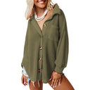 Textured Women's Long Sleeve Blouse for Effortless Style