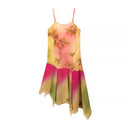 Floral Printed Asymmetrical Summer Dress with Spaghetti Straps