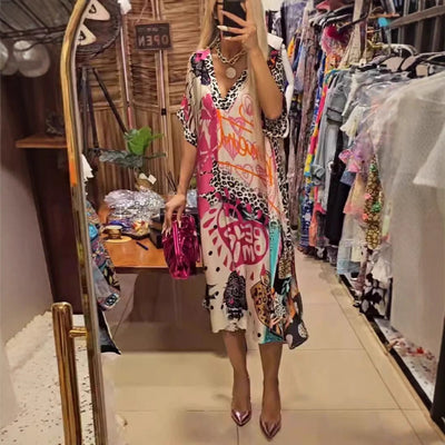 Artistic Kaftan-Style Women's Tunic