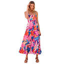 Floral Maxi Dress with Adjustable Straps for Women