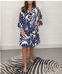 Floral Midi Dress with Button Closure for Women