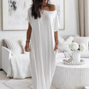 Chic Women's Maxi Dress with Functional Pockets