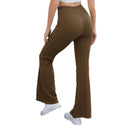 Chic Women's Flared Knit Pants with Elastic Waistband