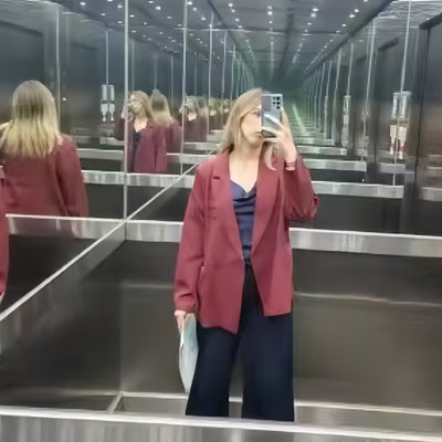 Chic Double-Breasted Blazer Jacket for Women
