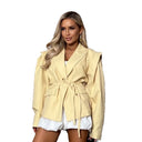 Chic Oversized Blazer Jacket with Belt for Women