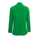 Chic Long Sleeve Blouse with Straight Cut and Trendy Lapels