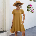 Chic Women's Dress with Pockets & Relaxed Fit