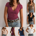 Stylish Women's V-Neck Fitted Top