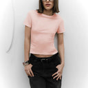 Women's Round Neck Fitted Basic Tee