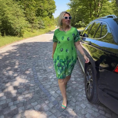 Floral Print Women's Dress with Unique Design