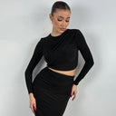 Chic Women's Top and Skirt Ensemble