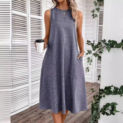 Summer Dress for Women with Pocket Design