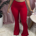 High-Waisted Bootcut Leggings in Soft Jersey