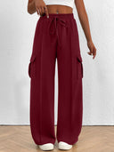 Women's Relaxed Fit Cargo Trousers with Elastic Waist