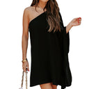 Asymmetrical Cocktail Dress with Chic Shoulder Design