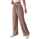 Women’s Checkered Trousers with Elastic Waistband - Trendy Design