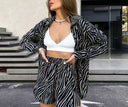 Zebra Print Women’s Short Sleeve Blouse