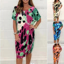 Women's Patterned Jersey Dress for Trendy Style