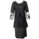 Floral Lace Sleeve Blouse Dress for Women