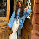 Chic Linen Blouse with Knot Closure for Women