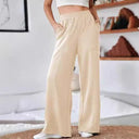 Chic Women's Elastic Waist Pants with Pockets
