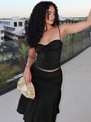 Asymmetrical Hem Dress with Braided Bodice