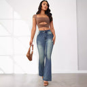 Chic High-Waisted Flared Jeans for Women