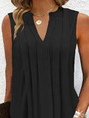 Stylish V-Neck Sleeveless Dress with Asymmetrical Hem