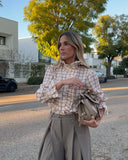 Chic Checkered Blouse for Women